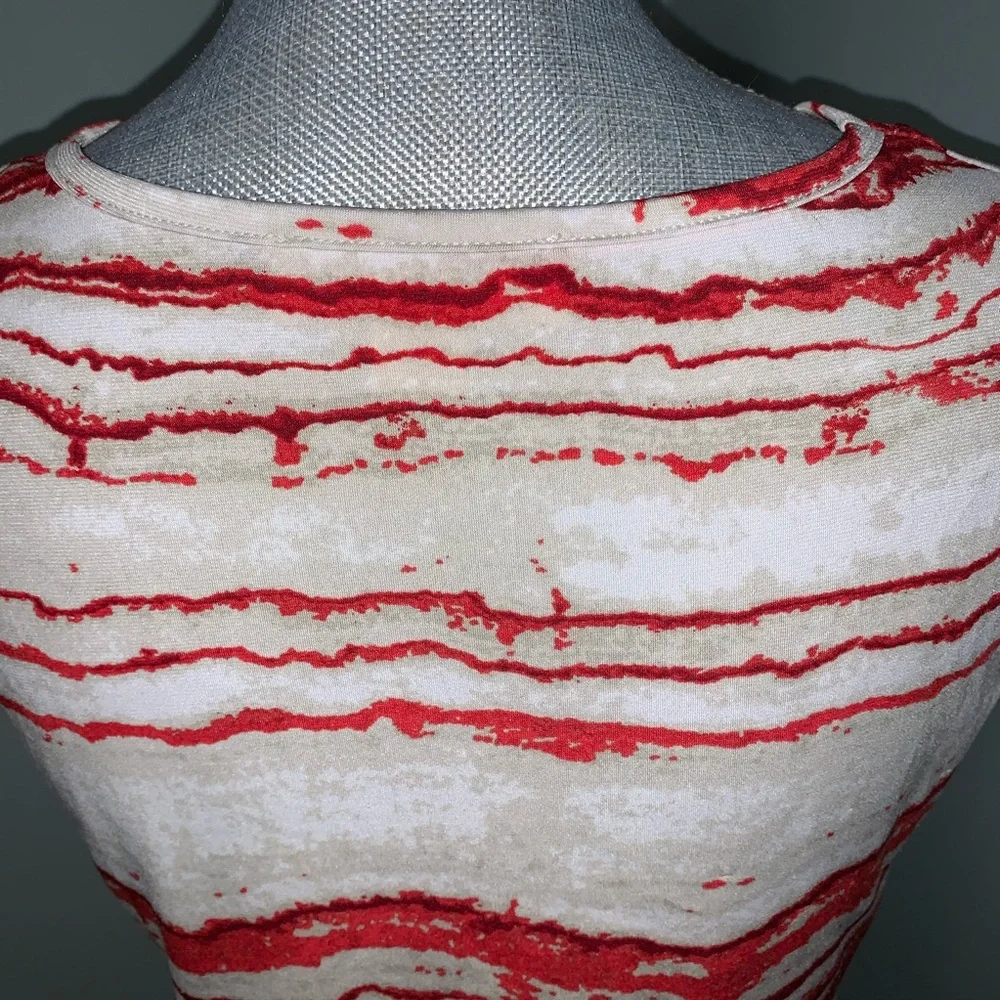 MICHEAL MICHAEL KORS drape neck print Blouse women’s size small - Picture 4 of 7